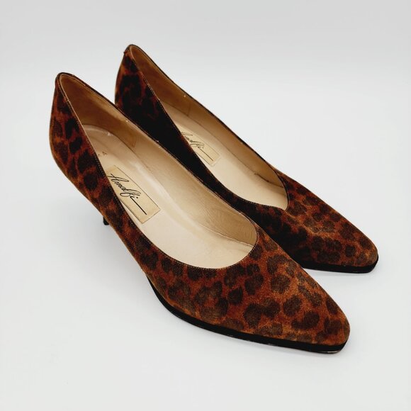 Amalfi Vilma Pumps Heels Womens Size 8.5B Leather Made In Italy Cheetah Print - Picture 5 of 9